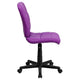 Purple |#| Mid-Back Purple Quilted Vinyl Swivel Task Office Chair - Home Office Chair