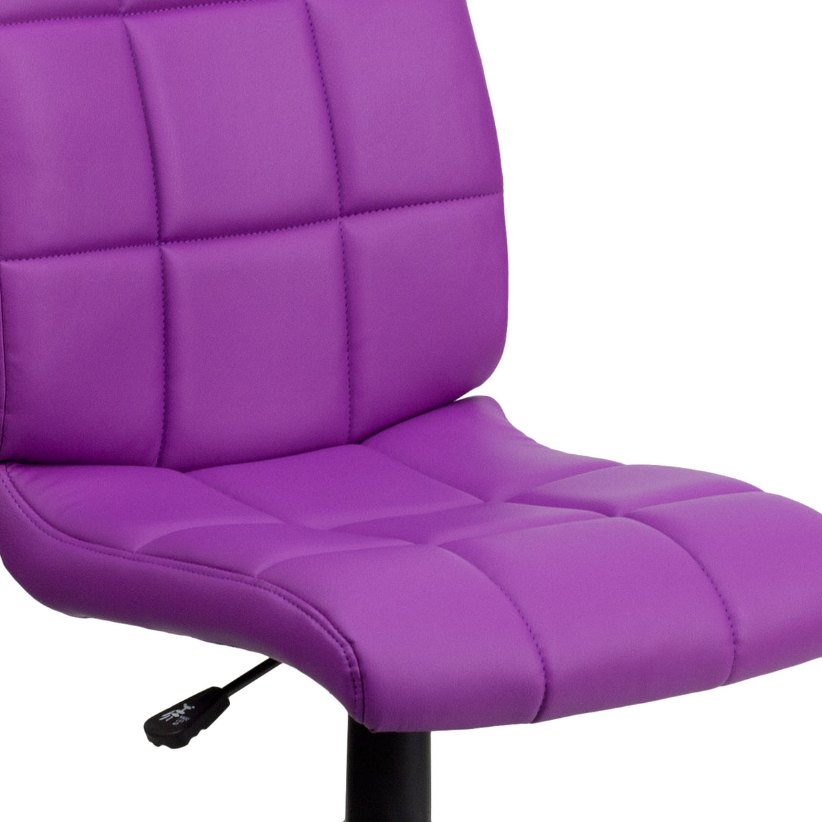 Purple |#| Mid-Back Purple Quilted Vinyl Swivel Task Office Chair - Home Office Chair