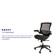 Black Mesh/Black Frame |#| Black Mid-Back Mesh Executive Office Chair with Black Frame and Flip-Up Arms