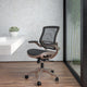 Black Mesh/Gold Frame |#| Black Mid-Back Mesh Executive Office Chair with Gold Frame and Flip-Up Arms