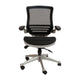 Black Mesh/Graphite Silver Frame |#| Black Mid-Back Mesh Executive Office Chair with Graphite Frame and Flip-Up Arms