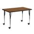 Mobile 24''W x 48''L Rectangular HP Laminate Activity Table - Standard Height Adjustable Legs