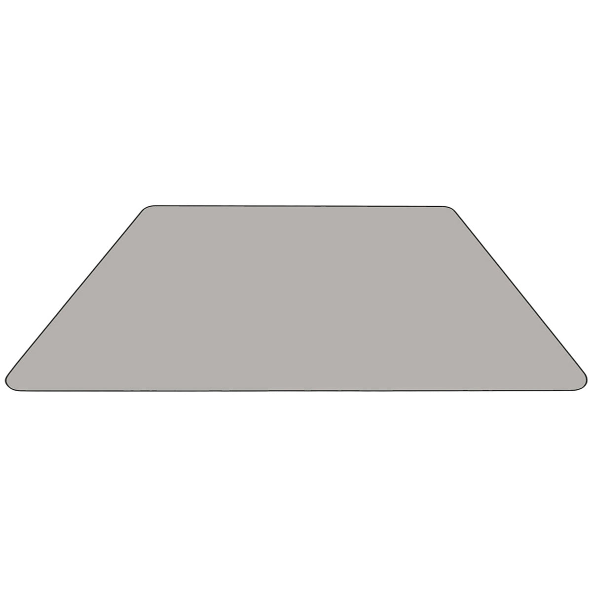 Gray |#| Mobile 29inchW x 57inchL Trapezoid Grey Laminate Adjustable Activity Table