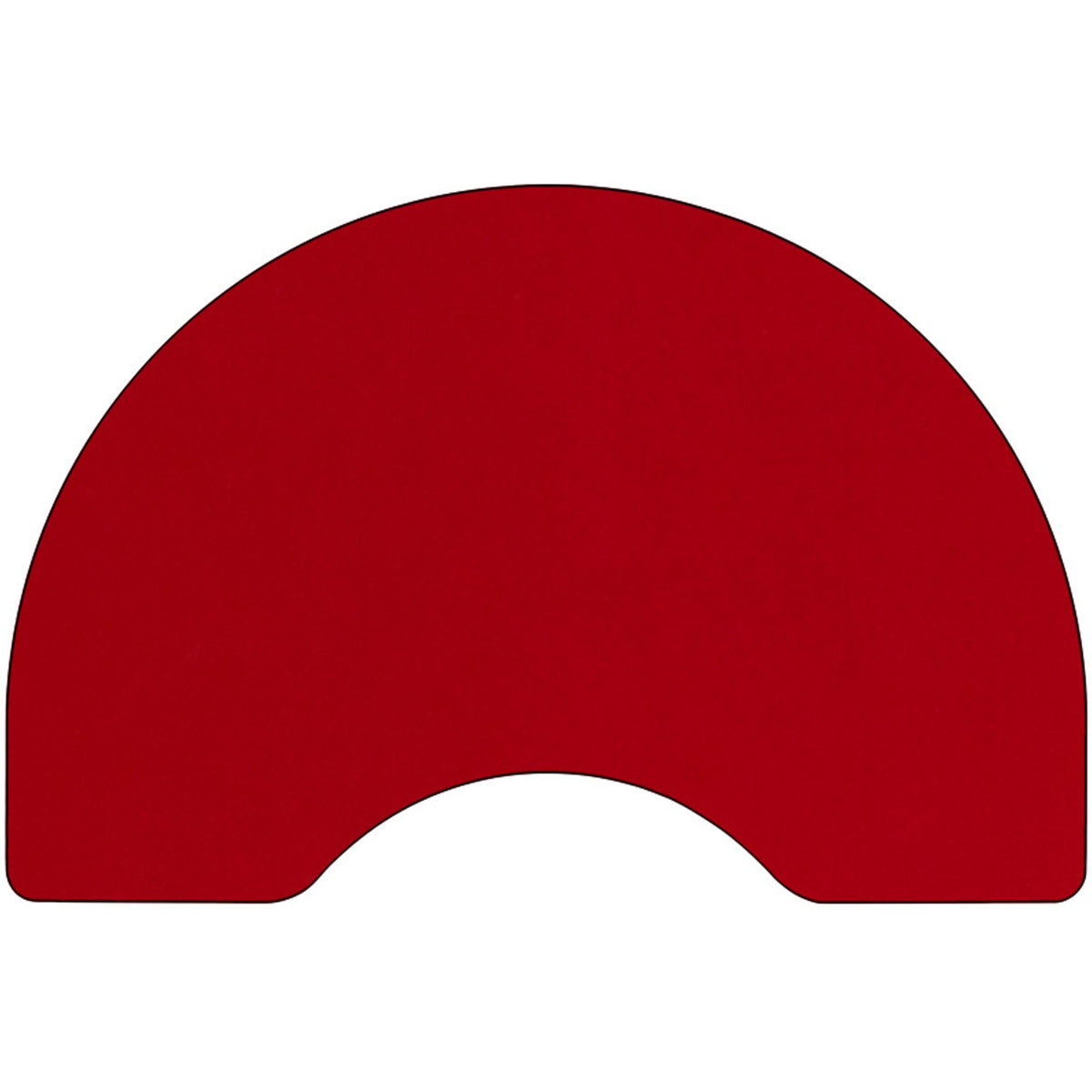 Red |#| Mobile 48inchW x 96inchL Kidney Red Thermal Laminate Adjustable Activity Table