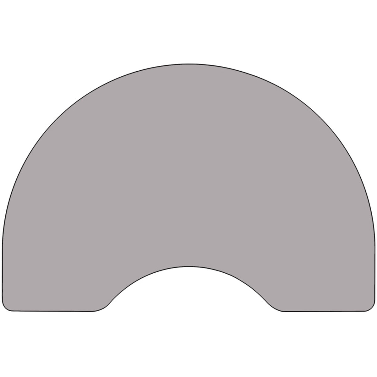 Gray |#| Mobile 48inchW x 96inchL Kidney Grey Thermal Laminate Adjustable Activity Table