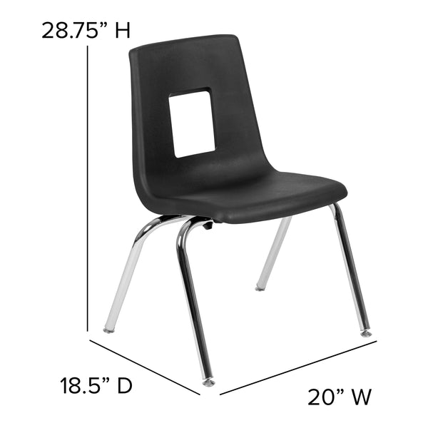 Grey |#| Mobile 60inch Circle Wave Activity Table Set-16inch Student Stack Chairs, Grey/Black