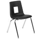 Grey |#| Mobile 60inch Circle Wave Activity Table Set-18inch Student Stack Chairs, Grey/Black