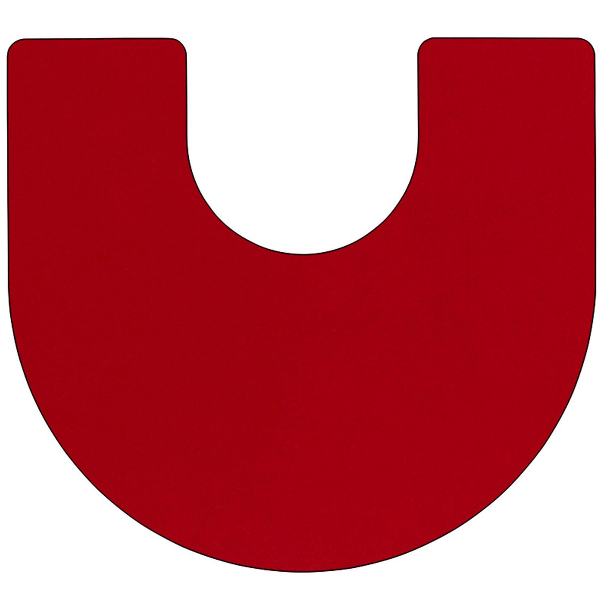 Red |#| Mobile 60inchW x 66inchL Horseshoe Red Thermal Laminate Adjustable Activity Table