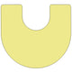 Yellow |#| Mobile 60inchW x 66inchL Horseshoe Yellow Thermal Laminate Adjustable Activity Table