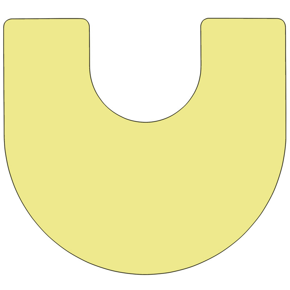Yellow |#| Mobile 60inchW x 66inchL Horseshoe Yellow Thermal Laminate Adjustable Activity Table
