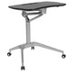 Black |#| Black Mobile Sit-Down, Stand-Up Ergonomic Computer Desk - Standing Desk