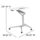 White |#| White Mobile Sit-Down, Stand-Up Ergonomic Computer Desk - Standing Desk