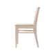 Antique White |#| Commercial Solid Wood Dining Chair with Curved Backrest in Antique White