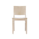 Antique White |#| Commercial Solid Wood Dining Chair with Curved Backrest in Antique White