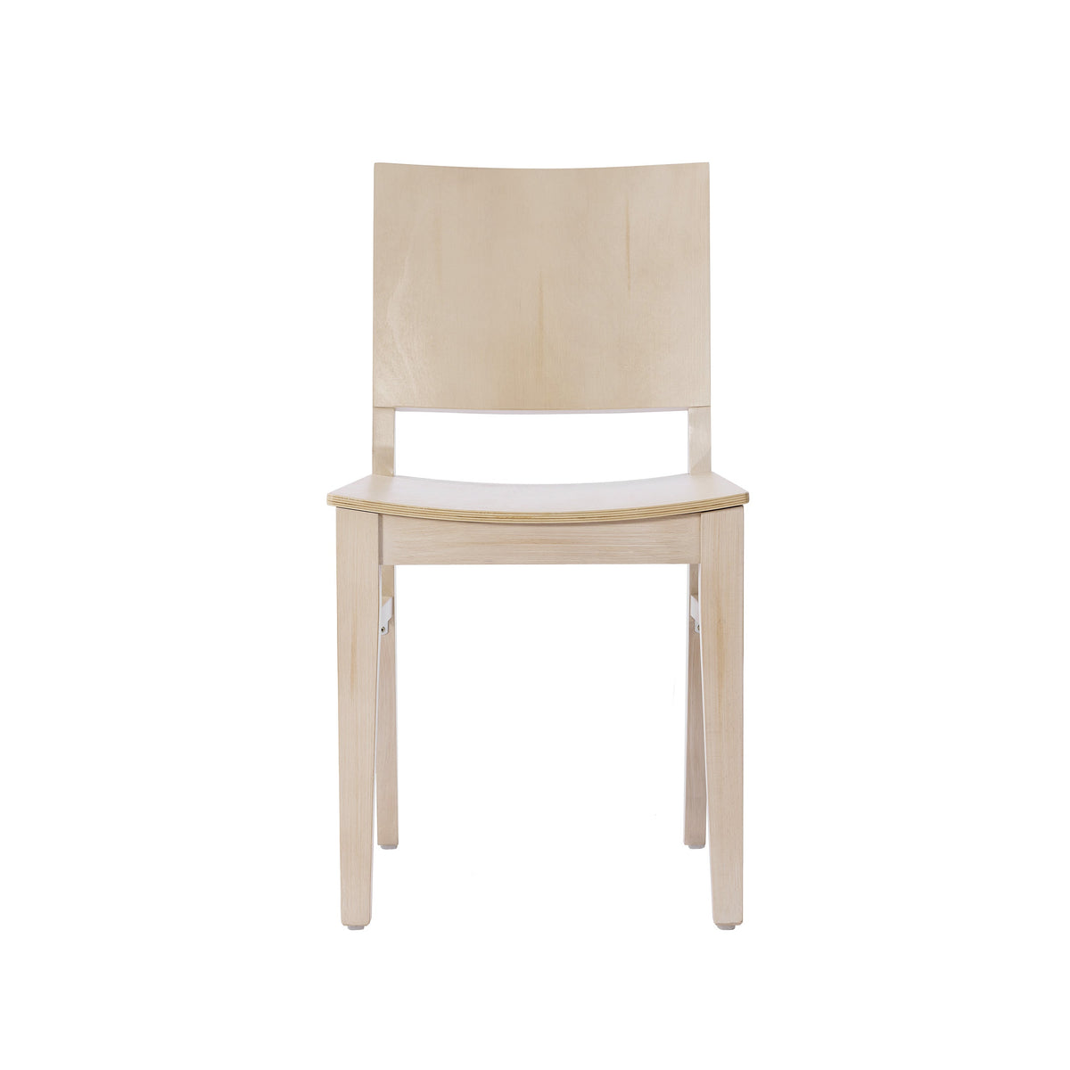 Antique White |#| Commercial Solid Wood Dining Chair with Curved Backrest in Antique White
