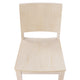Antique White |#| Commercial Solid Wood Dining Chair with Curved Backrest in Antique White