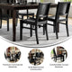 Black |#| Commercial Solid Wood Dining Chair with Curved Backrest in Black