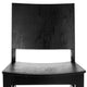 Black |#| Commercial Solid Wood Dining Chair with Curved Backrest in Black