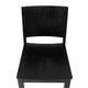 Black |#| Commercial Solid Wood Dining Chair with Curved Backrest in Black