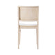 Antique White |#| Commercial Solid Wood Dining Chair with Curved Backrest in Antique White