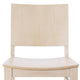 Antique White |#| Commercial Solid Wood Dining Chair with Curved Backrest in Antique White