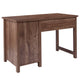 Crosscut Oak Wood Grain Finish Computer Desk with Metal Drawers