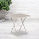 Light Gray |#| 28inch Square Light Gray Indoor-Outdoor Steel Folding Patio Table - Home Furniture