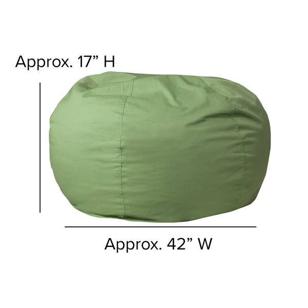 Green |#| Oversized Solid Green Refillable Bean Bag Chair for All Ages
