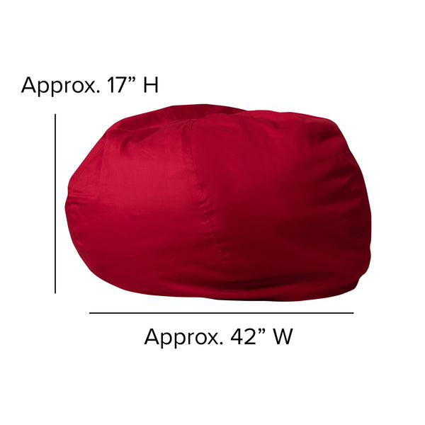 Red |#| Oversized Solid Red Refillable Bean Bag Chair for All Ages