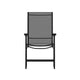 Black |#| Portable Black Outdoor Folding Patio Sling Chair with Black Frame - Set of 2