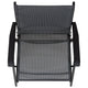 Gray |#| Portable Gray Outdoor Folding Patio Sling Chair with Black Frame - Set of 2