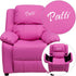 Personalized Deluxe Padded Kids Recliner with Storage Arms