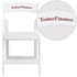 Personalized HERCULES Series Wood Folding Chair with Vinyl Padded Seat