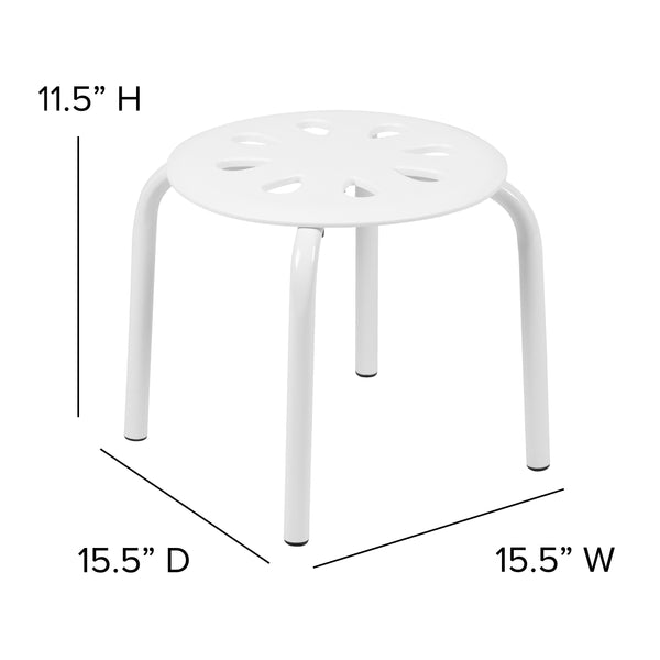 Assorted |#| Plastic Nesting Stack Stools-Classroom/Home, 11.5inchHeight, Assorted Colors-5 Pack