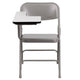 Premium Steel Beige Folding Chair with Right Handed Tablet Arm - Event Chair