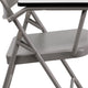 Premium Steel Beige Folding Chair with Right Handed Tablet Arm - Event Chair