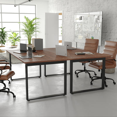 Redmond Commercial 72x36 Conference Table with 1" Thick Double Sided Laminate Table Top with PVC Edging and Heavy Duty U-Frame Steel Base - View 2