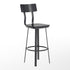 Restaurant Barstool with Wood Seat & Back and Powder Coat Frame