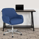 Blue Fabric |#| Home and Office Upholstered Mid-Back Molded Frame Chair in Blue Fabric