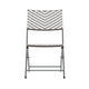 Gray & White |#| 3PC Gray/White and Charcoal Indoor/Outdoor PE Rattan Folding Bistro Set