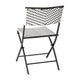 Black & White |#| 3PC Black and White Indoor/Outdoor PE Rattan Folding Bistro Set