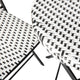 Black & White |#| 3PC Black and White Indoor/Outdoor PE Rattan Folding Bistro Set