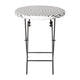 Black & White |#| 3PC Black and White Indoor/Outdoor PE Rattan Folding Bistro Set