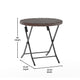 Brown |#| 3PC Brown and Black Indoor/Outdoor PE Rattan Folding Bistro Set