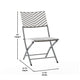 Gray & White |#| 3PC Gray/White and Charcoal Indoor/Outdoor PE Rattan Folding Bistro Set