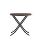 Brown |#| 3PC Brown and Black Indoor/Outdoor PE Rattan Folding Bistro Set