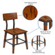 Antique Walnut |#| Commercial Grade Rustic Antique Walnut Industrial Style Wood Dining Chair