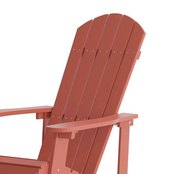 Red |#| Adirondack Poly Resin Rocking Chairs for Indoor/Outdoor Use in White - 2 Pack