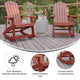 Red |#| Adirondack Poly Resin Rocking Chairs for Indoor/Outdoor Use in White - 2 Pack