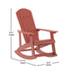 Red |#| Adirondack Poly Resin Rocking Chairs for Indoor/Outdoor Use in White - 2 Pack